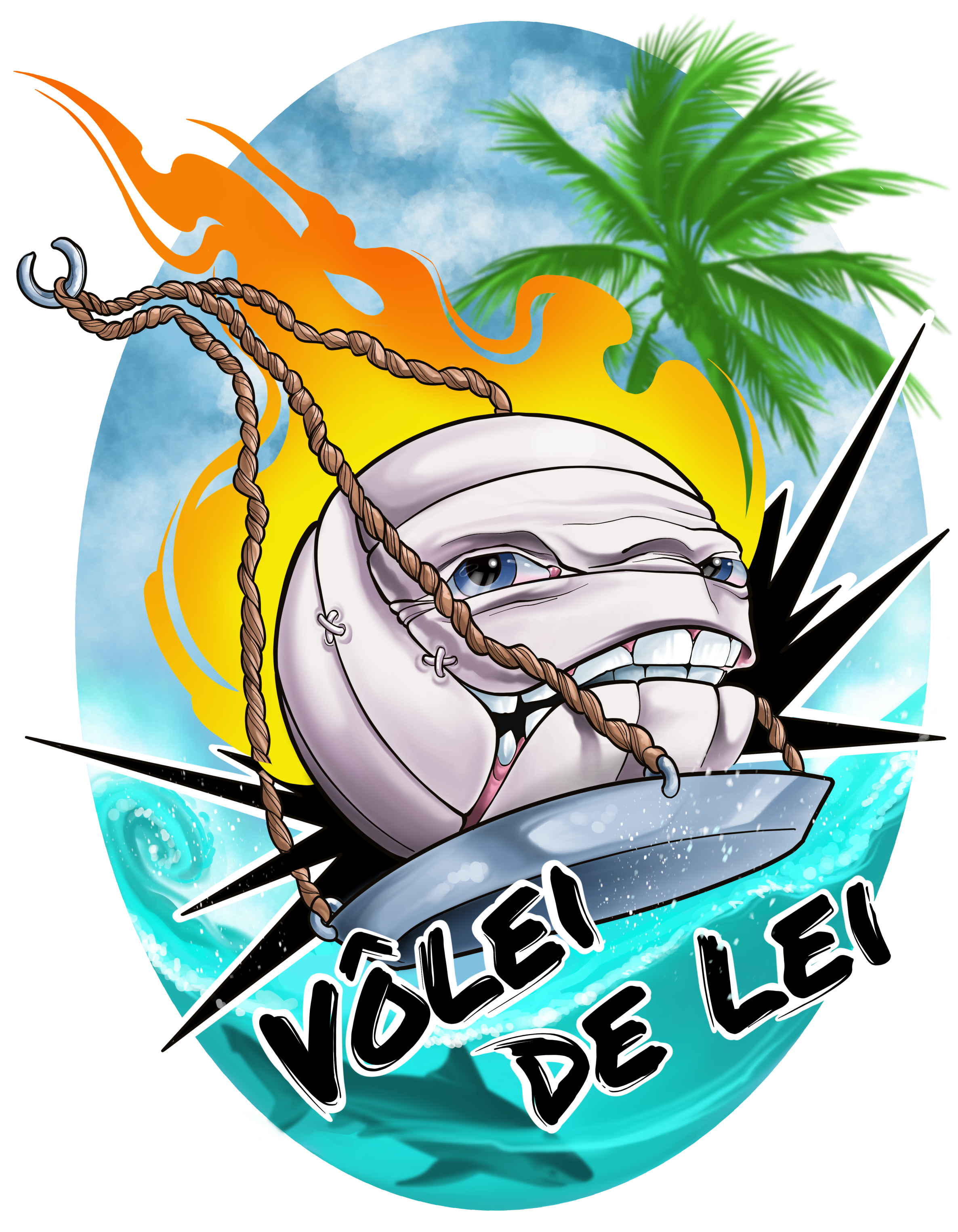 Mascote VDL do voleibol de praia